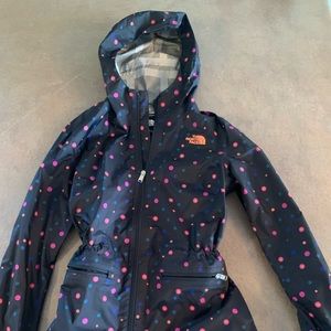 The North Face Raincoat poke a dot Women’s small